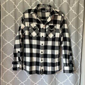 Unisex Buffalo Plaid Flannel Shirt, Size S